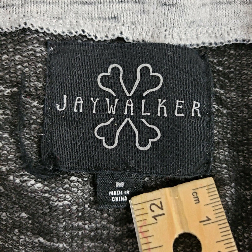 Jay Walker Boys Gray Short Sleeve Button Down Shirt Size M Collarless Baseball - Picture 3 of 7